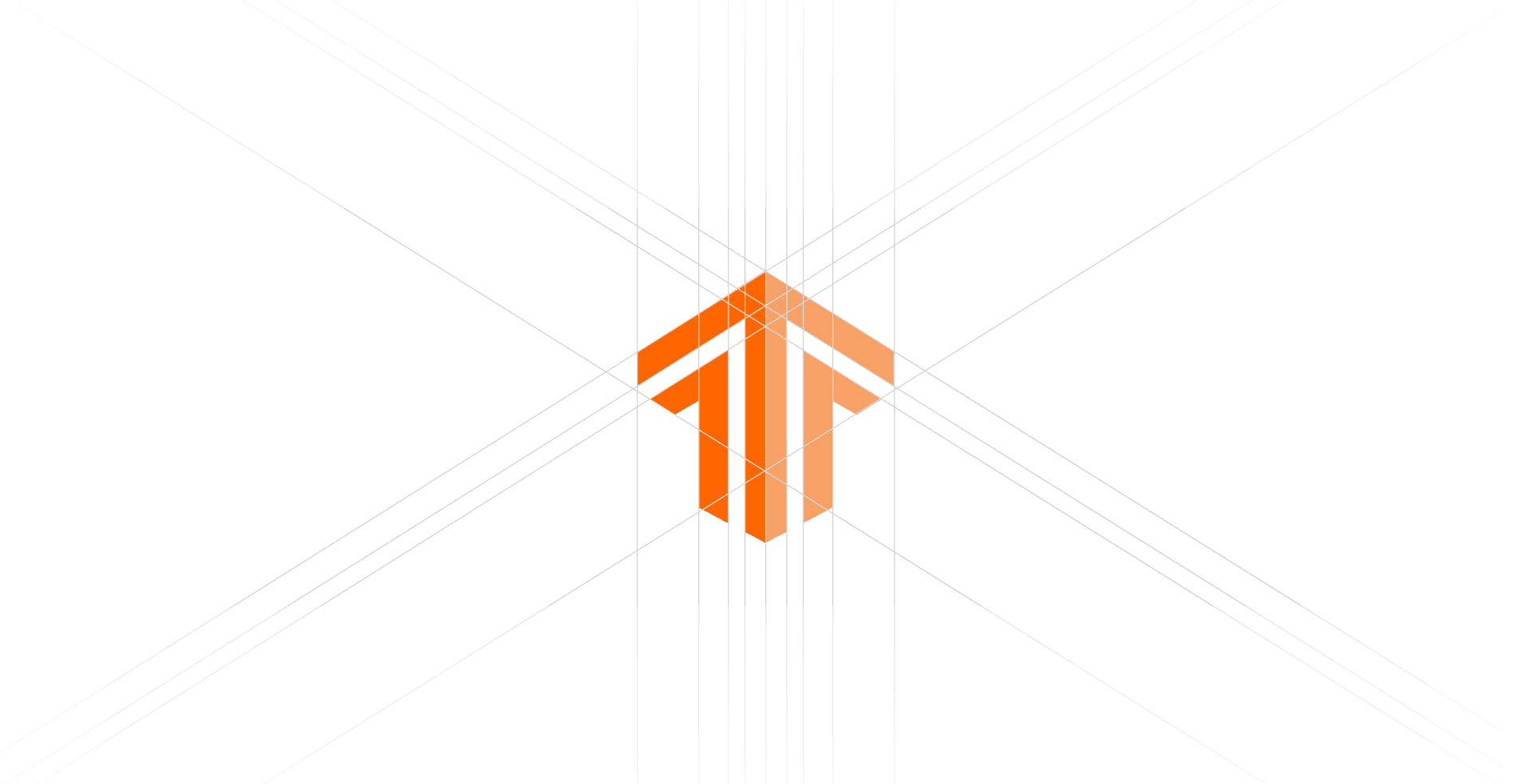 Trinova logo construction grid