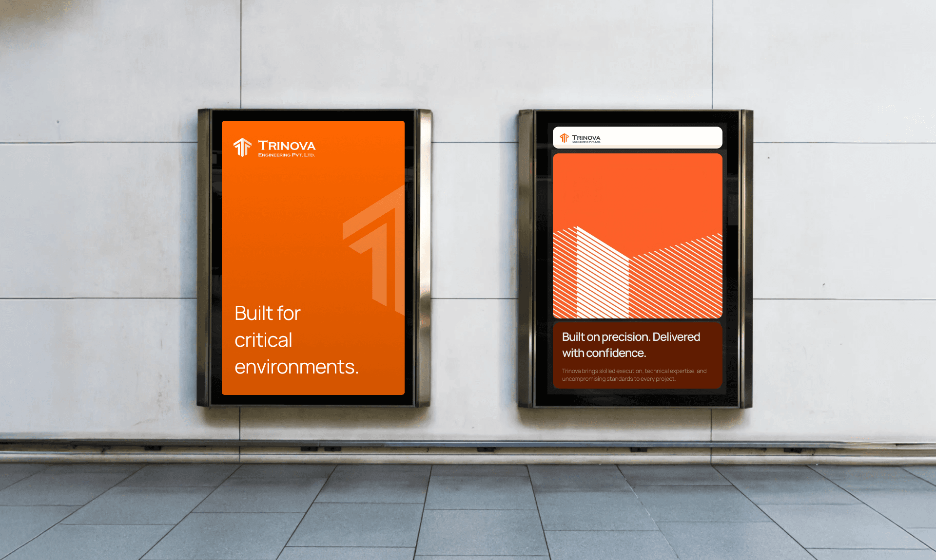 Trinova digital signage mockup